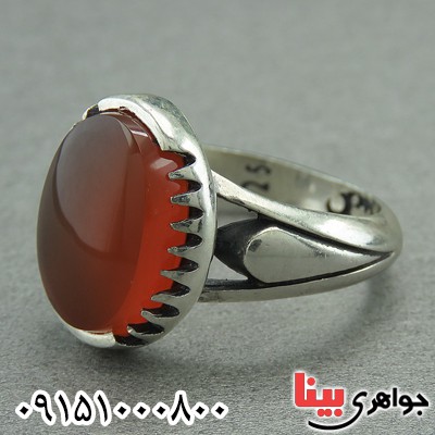 انگشتر عقیق یمنی زیبا و خوشرنگ خاص مردانه _کد:27808