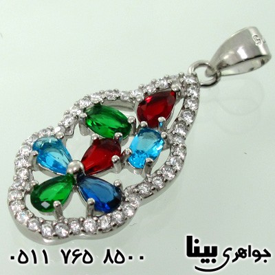 گردنبند نقره زنانه رنگارنگ