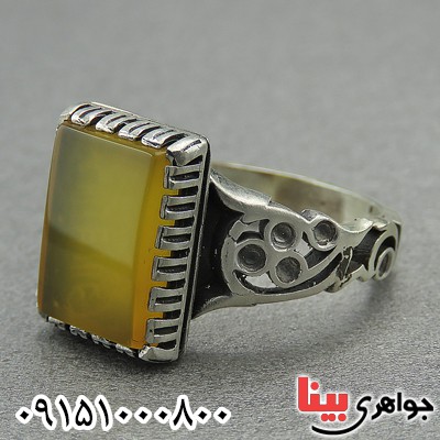 انگشتر عقیق شرف الشمس خاص طرح رهبری _کد:27854