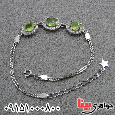 دستبند زبرجد مدل پرنس رودیوم خاص زنانه