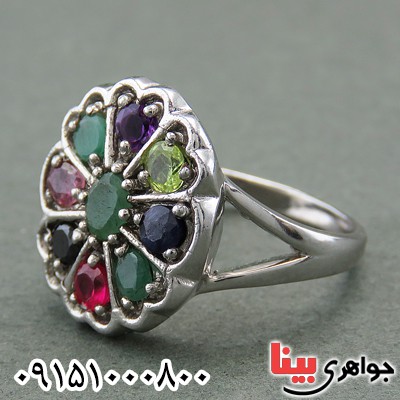 انگشتر چند جواهر زنانه خاص همراه حرز امام جواد و تربت خاک کربلا _کد:27881