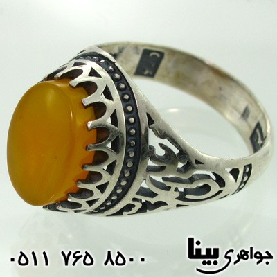انگشتر عقیق شرف الشمس مردانه علی ولی الله
