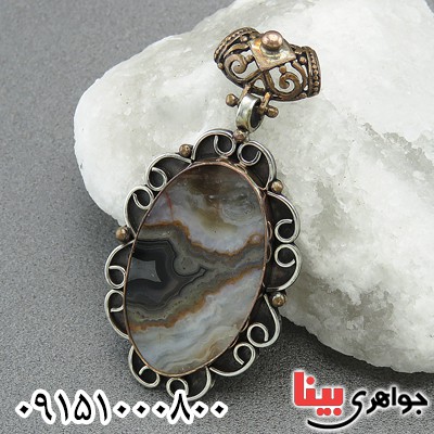 گردنبند عقیق سلیمانی خاص زنانه بسیار زیبا _کد:27996
