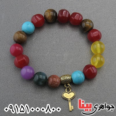دستبند چند جواهر خوشرنگ خاص _کد:28015
