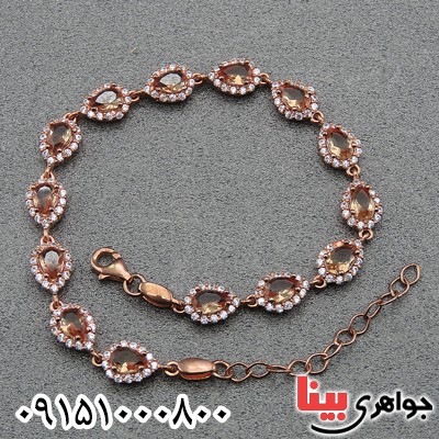 دستبند الکساندریت زنانه خاص و زیبا شیک رودیوم _کد:28028