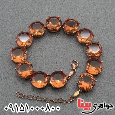 دستبند الکساندریت درشت فاخر رودیوم زنانه