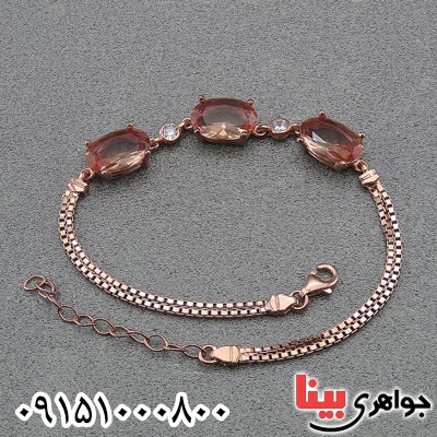 دستبند الکساندریت زیبا و خاص رودیوم شیک