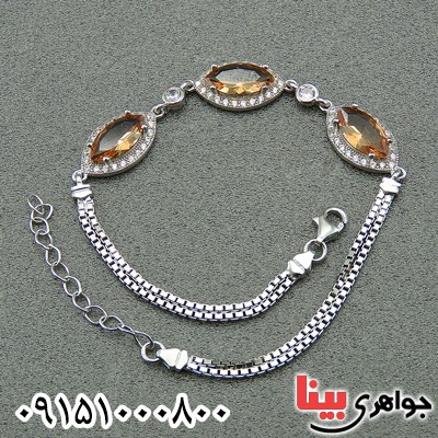 دستبند الکساندریت رودیوم زنانه خوشرنگ زیبا _کد:28042
