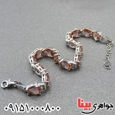 دستبند الکساندریت زنانه رودیوم خوشرنگ و خاص