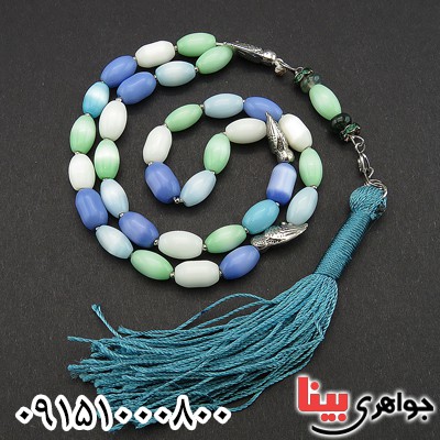 تسبیح چشم گربه خاص و زیبا با ترکیب سه رنگ _کد:28050