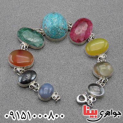 دستبند چند جواهر فاخر خاص و زیبا درشت _کد:28060
