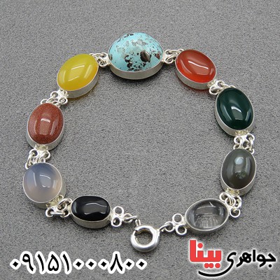 دستبند چند جواهر سنگ درمانی زیبا و خاص _کد:28079