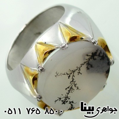 انگشتر عقیق شجری مردانه درشت و فاخر انگشتر عقیق شجری مردانه درشت و فاخر