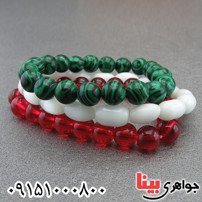 دستبند چند جواهر خاص سنگ درمانی مدل پرچم ایران دستبند چند جواهر خاص سنگ درمانی مدل پرچم ایران