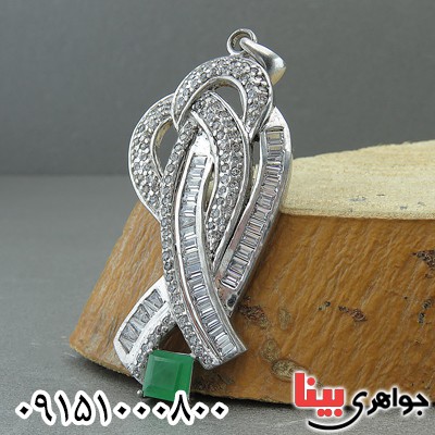 گردنبند زمرد سنتاتیک زنانه دورجواهری