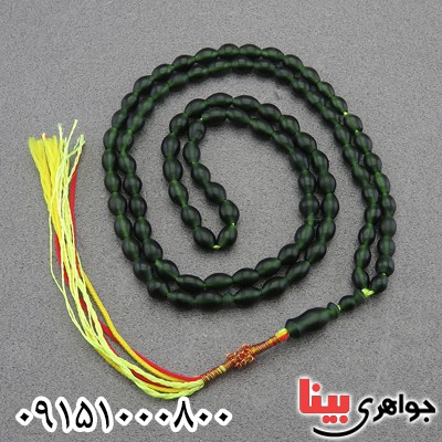 تسبیح شامقصود سبز زیتونی خوشرنگ سایز ریز _کد:28367