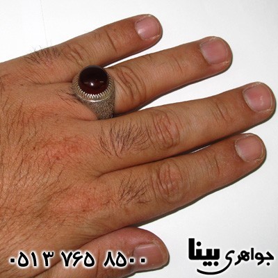 انگشتر چند جواهر عقیق آفریقایی و 60 الماس