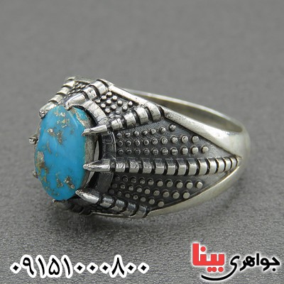 انگشتر فیروزه نیشابوری خوشرنگ مردانه