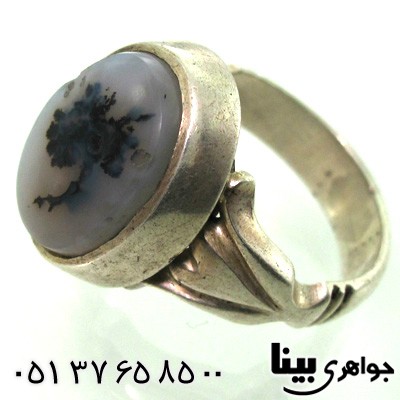 انگشتر عقیق شجری عنکبوتی مردانه صفوی
