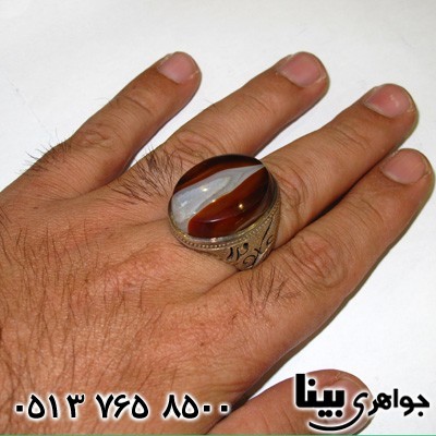 انگشتر عقیق سلیمانی درشت مردانه