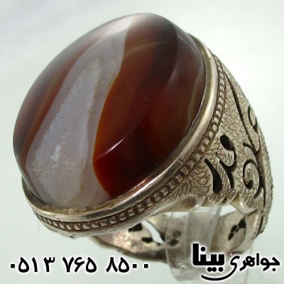 انگشتر عقیق سلیمانی درشت مردانه