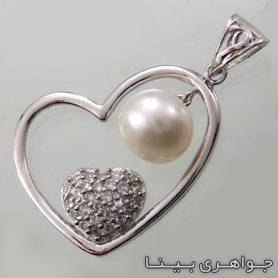گردنبند مروارید قلبی