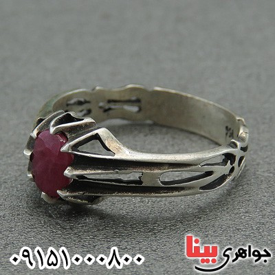انگشتر یاقوت سرخ خوشرنگ و شیک مردانه