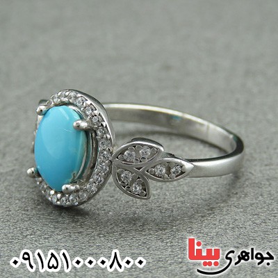 انگشتر فیروزه نیشابوری خوشرنگ زنانه
