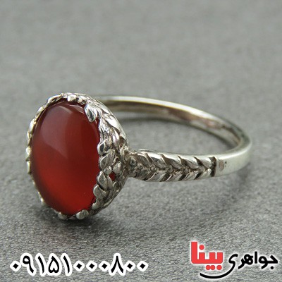 انگشتر عقیق یمنی زنانه خوشرنگ خاص و زیبا _کد:28744