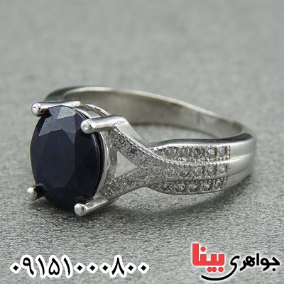 انگشتر یاقوت کبود زنانه زیبا و خوشرنگ