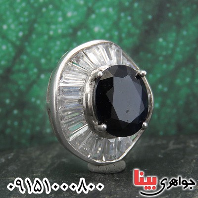 گردنبند یاقوت کبود رودیوم آفریقایی زنانه خوشرنگ