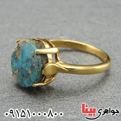 انگشتر فیروزه نیشابوری شجری زنانه خاص _کد:28784