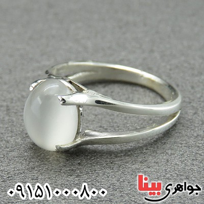 انگشتر سنگ ماه (مون استون) زنانه زیبا خاص و شیک _کد:28841