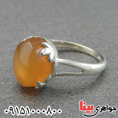 انگشتر عقیق شرف الشمس یمنی زنانه خاص و زیبا