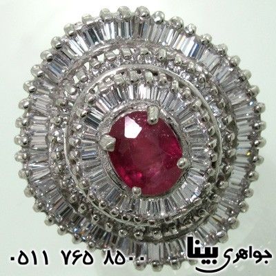 انگشتر یاقوت سرخ درجه یک دانه اناری زنانه باشکوه