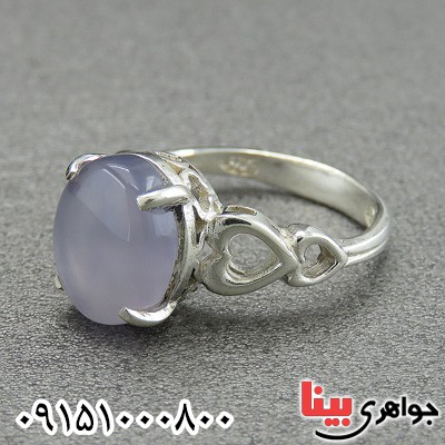 انگشتر عقیق یمنی کبود شیک و خاص زیبا زنانه _کد:28942