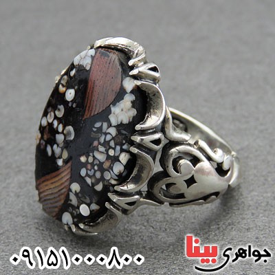 انگشتر پوست مار زیبا و خاص مردانه _کد:28995