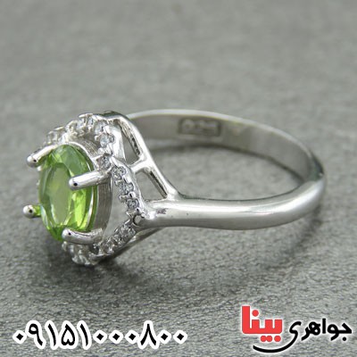 انگشتر زبرجد زنانه خوشرنگ زیبا _کد:29037