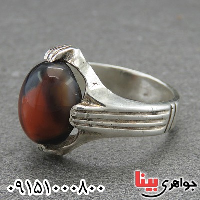 انگشتر عقیق باباقوری مردانه خاص و شیک زیبا _کد:29076