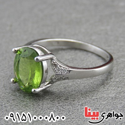 انگشتر زبرجد زیبا و خوشرنگ زنانه _کد:29158