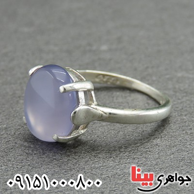 انگشتر عقیق یمنی کبود خوشرنگ زنانه