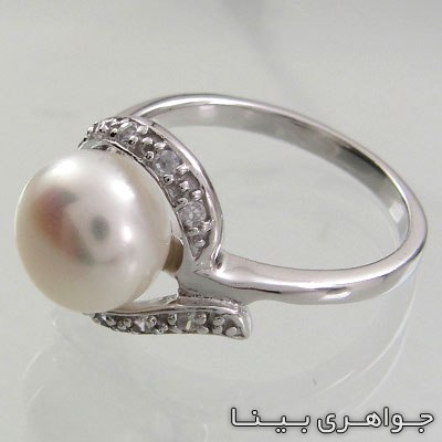 انگشتر مروارید دور نگین