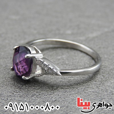 انگشتر آمتیست زیبا زنانه خاص و خوشرنگ _کد:29198