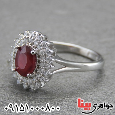 انگشتر یاقوت سرخ خوشرنگ شیک زنانه خاص _کد:29201