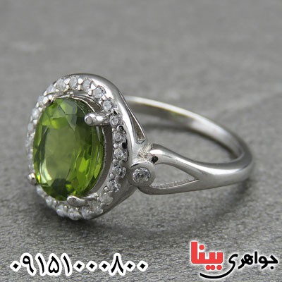 انگشتر زبرجد زنانه خوشرنگ شیک و خاص _کد:29206