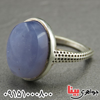 انگشتر عقیق یمنی کبود بسیار زیبا _کد:29238