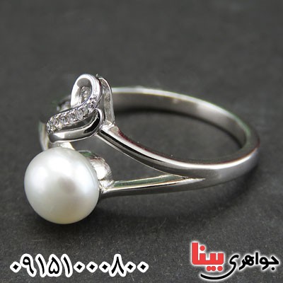 انگشتر مروارید رودیوم خاص زنانه _کد:29243
