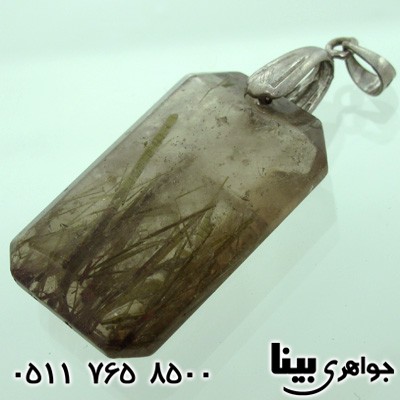گردنبند کوارتز دودی مویی
