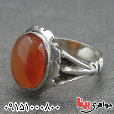 انگشتر عقیق یمنی خوشرنگ مردانه زیبا _کد:29335