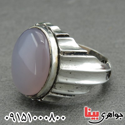 انگشتر عقیق یمنی کبود خاص و شیک زیبا مردانه _کد:29341